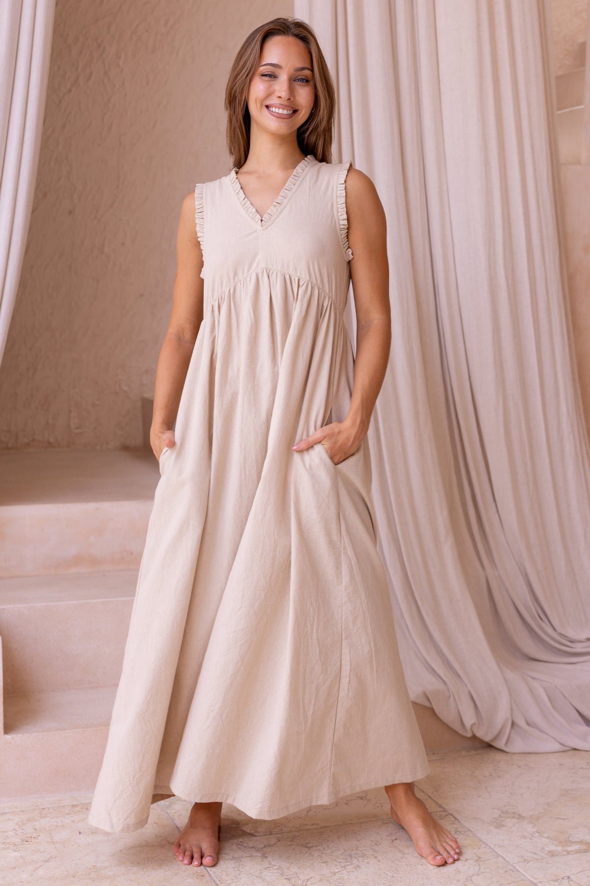 Danielle Maxi Dress - Natural