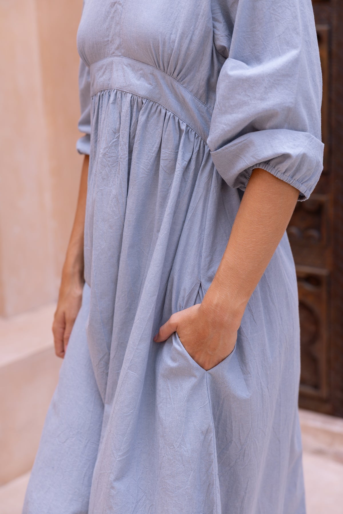 Isabel Dress - Vintage Blue