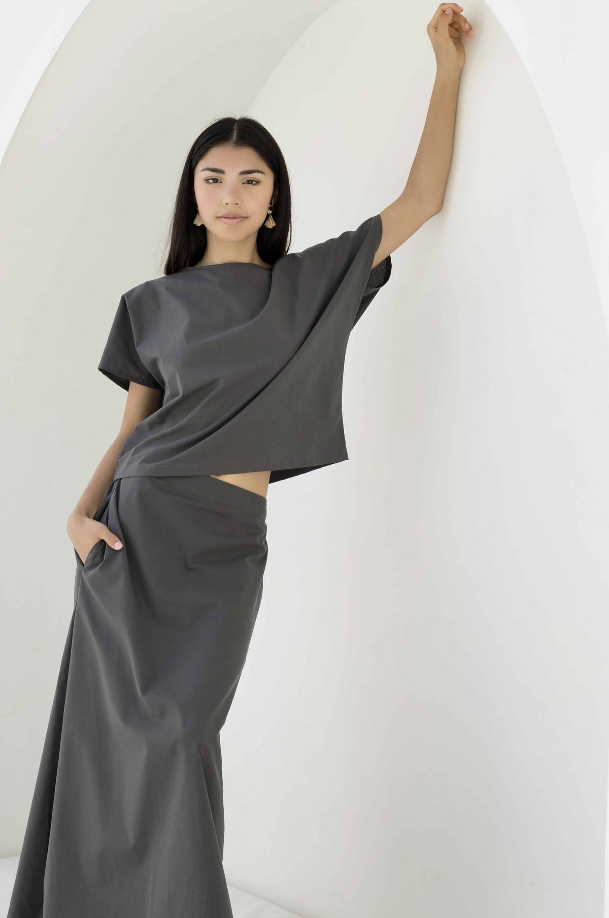 Carly Tee - Charcoal