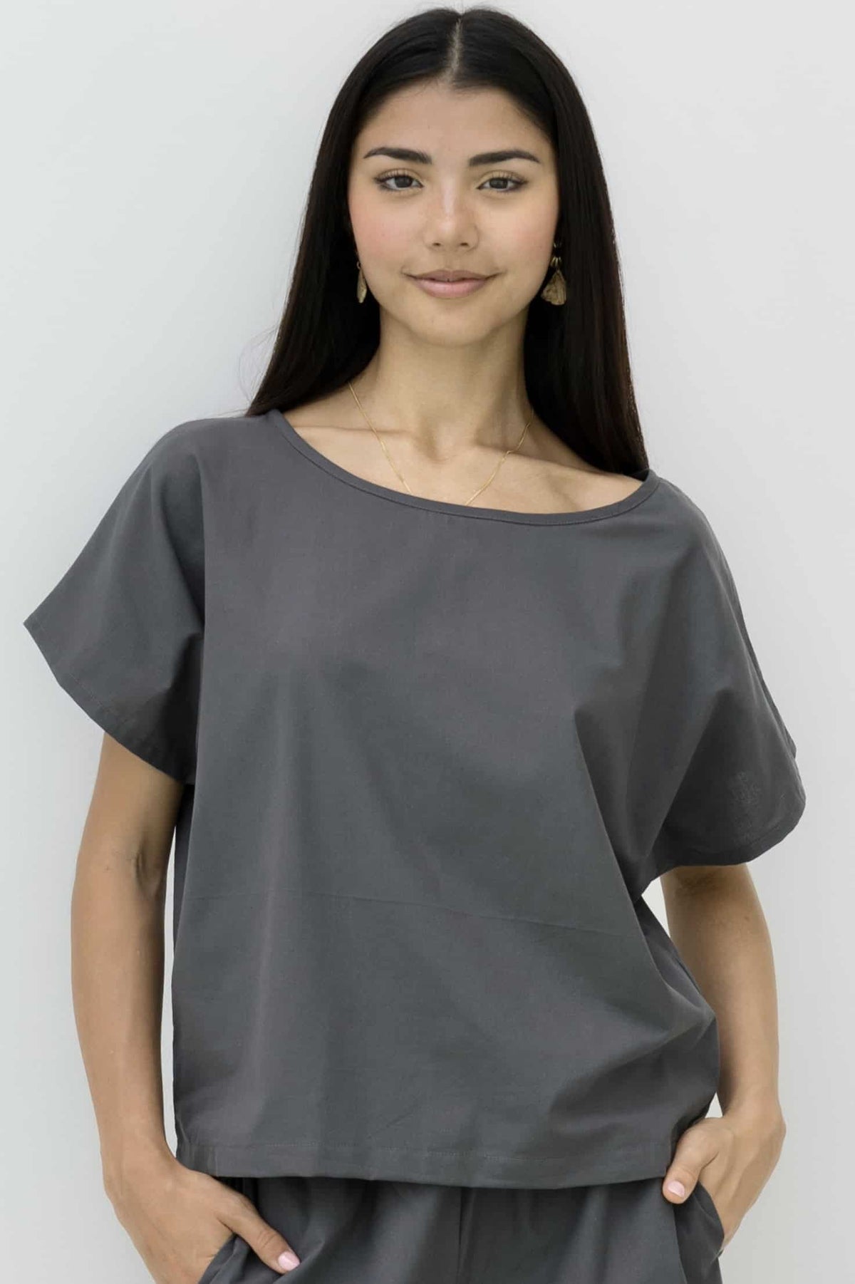 Carly Tee - Charcoal