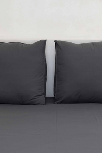 European Pillowcase Pair - Charcoal