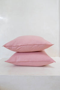 European Pillowcase Pair - Blush