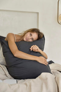 European Pillowcase Pair - Charcoal