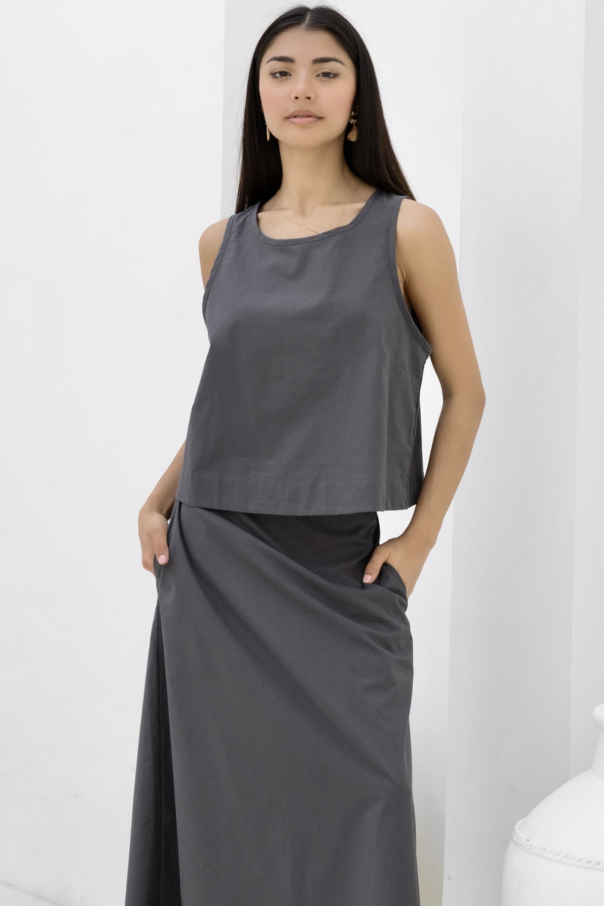 Josie Crop - Charcoal