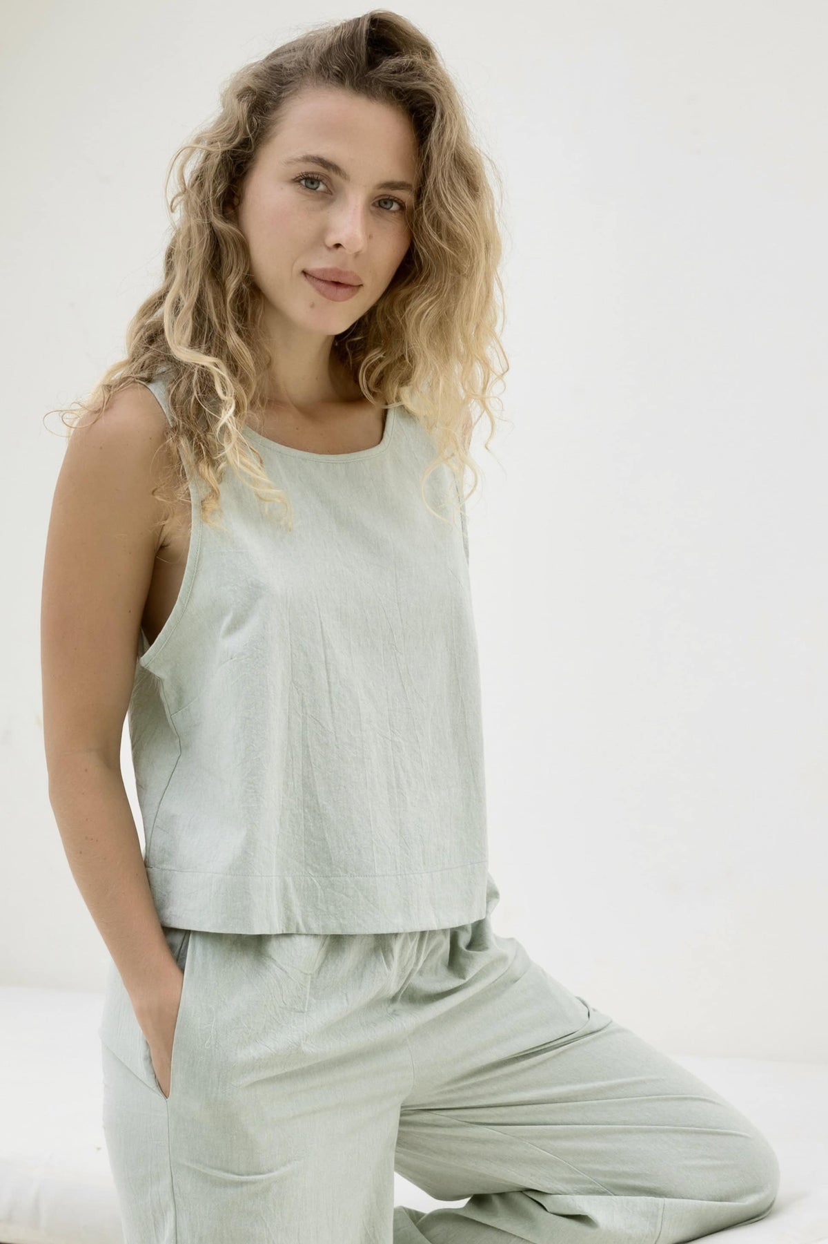 Josie Crop - Pistachio