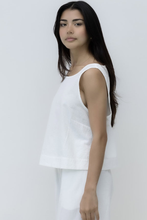 Josie Crop - White