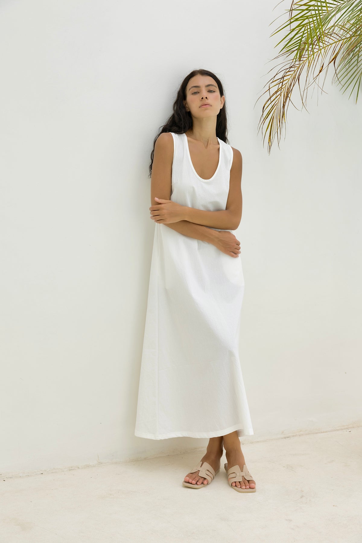Madi Midi Dress - White