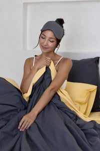 Quilt Cover Set - Charcoal