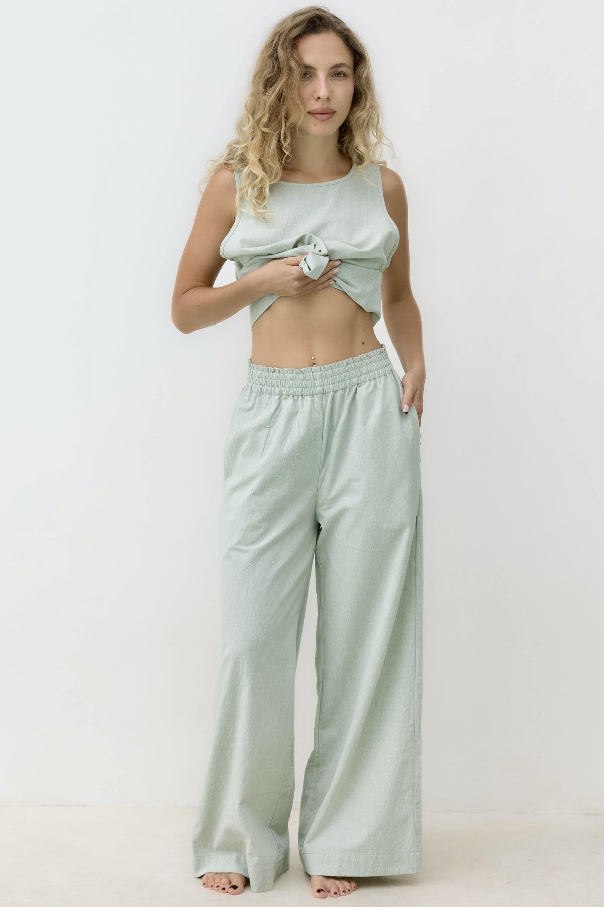 Romie Pants - Pistachio