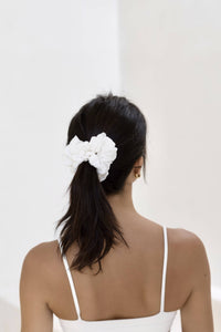 Oversized Scrunchie - White